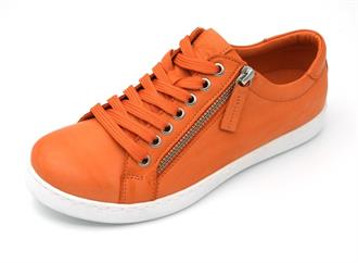 ANDREA CONTI Oranje veterschoen+rits
