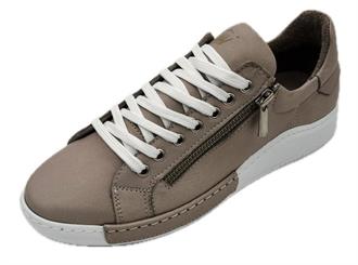 ANDREA CONTI Taupe vetersch+witte zool+rits