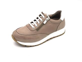 ANDREA CONTI Taupe veterschoen+rits