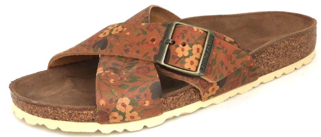 BIRKENSTOCK Cognac flower kruisband