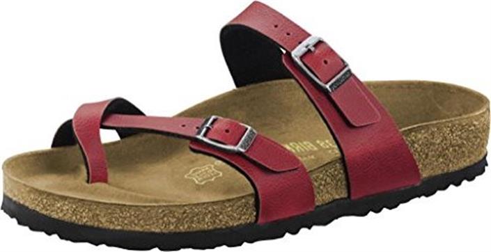 BIRKENSTOCK Donker rood rond teen