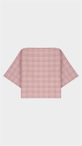 BLACK ROSE Top quadro off shoulder