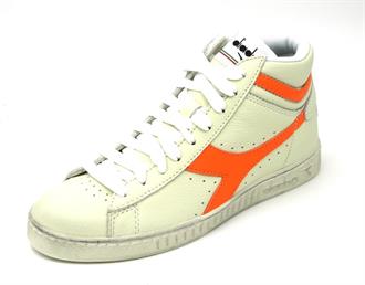 DIADORA Wit basket+oranje