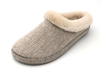 DREAM Beige pelsrand pantoffel
