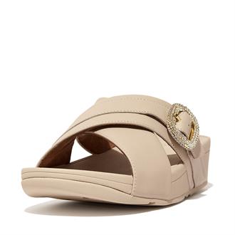 FITFLOP Beige kruisband slipper+gesp