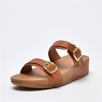 FITFLOP Cognac 2 band slipper gesp