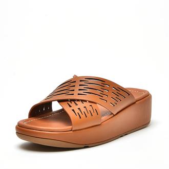 FITFLOP Cognac/// kruisband slipper