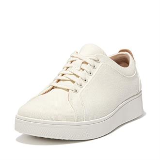 FITFLOP Cream canvas tennis sneaker