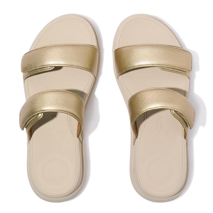 fitflop-goud-velcro-2band-slipper