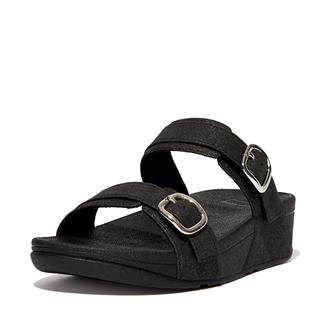 FITFLOP Sparkling black 2 band slipper