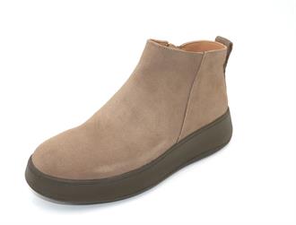 FITFLOP Taupe daim botje+rits