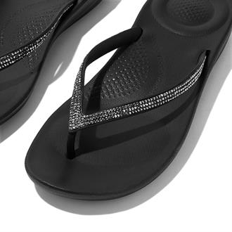 FITFLOP Teenslipper zwart steentjes