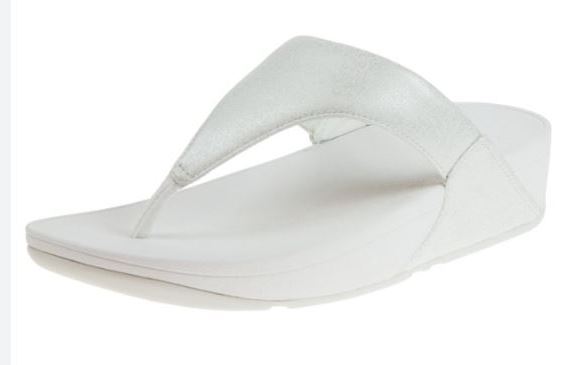 FITFLOP Wit parelmoer teenslipper