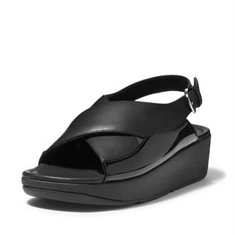 FITFLOP Zwart kruisband lak sandaal