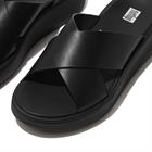 fitflop-zwart-leder-kruisband-slipper