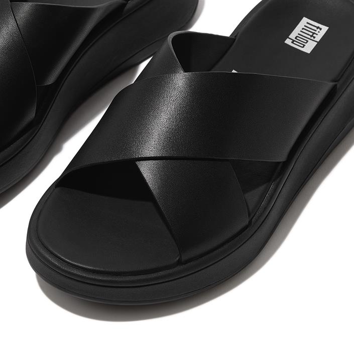 fitflop-zwart-leder-kruisband-slipper