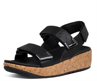 FITFLOP Zwart leder velcro sandaal