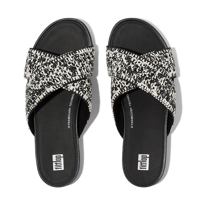 fitflop-zwart-raffia-kruisband-slipper