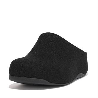 FITFLOP Zwart vilt pantoffel