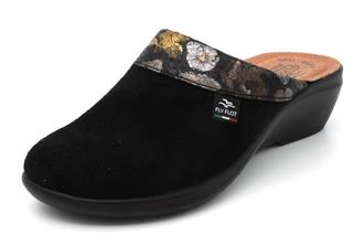 FLYFLOT Zwart pantoffel boord