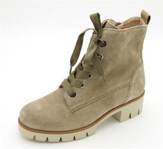 GABOR Beige daim veterlaarsje+rits