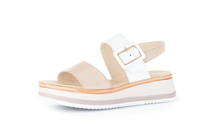 gabor-beige-wit-velcro-sandaal