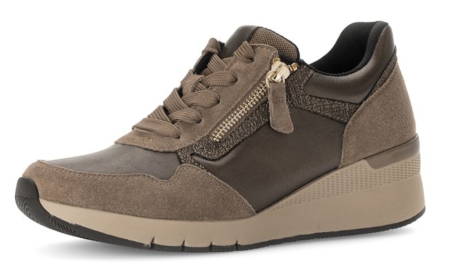 GABOR Bruin sleehak sneaker+rits