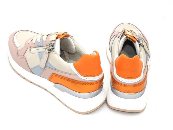 gabor-creme-oranje-sneaker