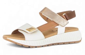 GABOR Sandaal wit-champagne-cognac