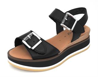 GABOR Zwart gesp/velcro sandaal