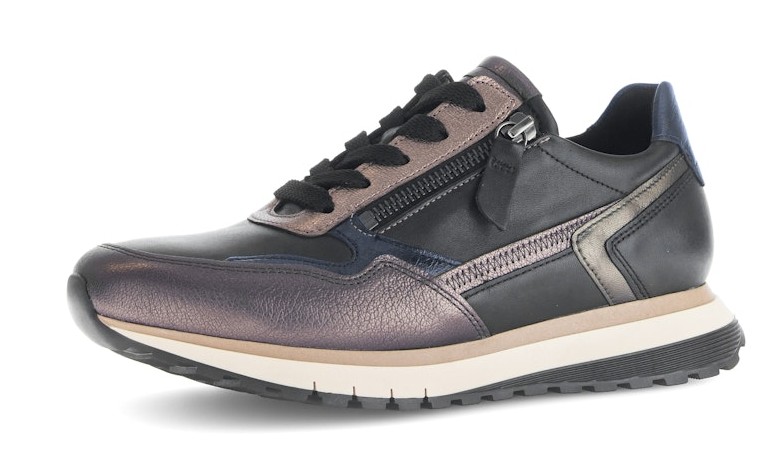 GABOR Zwart multi sneaker+rits