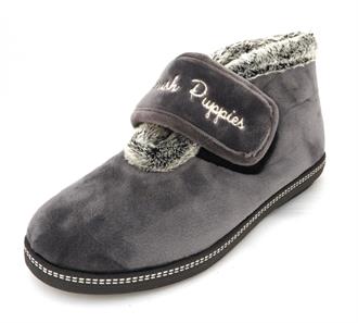 HUSH PUPPIES Grijs velcro hoge pantoffel