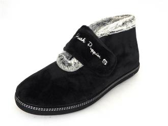 HUSH PUPPIES Zwart velcro pantoffel