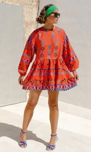 LES JUMELLES Ginny printed short dress