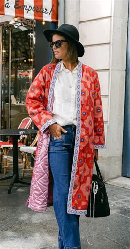 LES JUMELLES Lia printed kimono coat