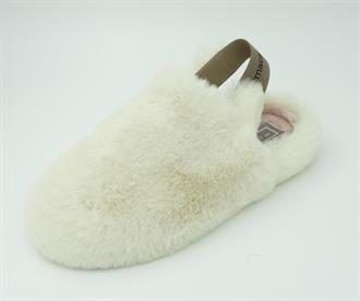 MACARENA Beige fluffy pantoffel