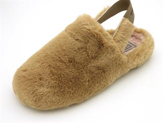 MACARENA Beige fluffy pantoffel