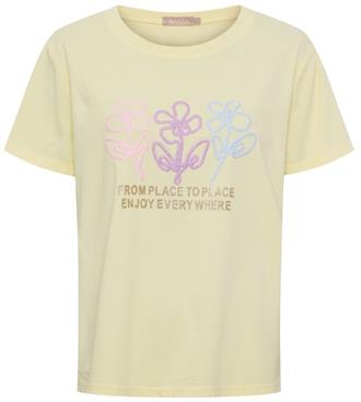 MARTA Geel t-shirt flower