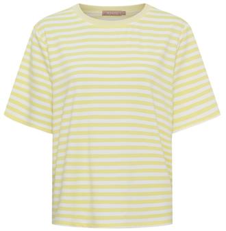 MARTA Geel t-shirt gestreept