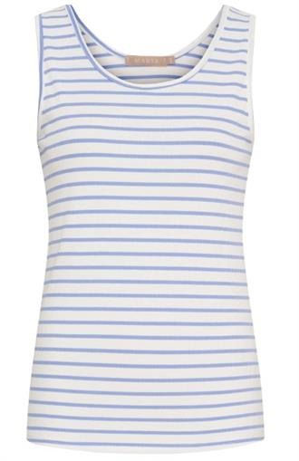 MARTA Gestreepte top wit/blauw