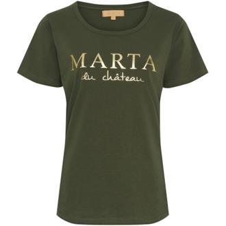 MARTA Khaki t-shirt+tekst