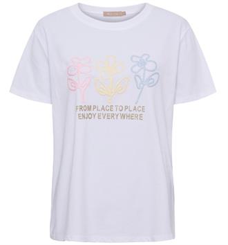 MARTA Wit t-shirt flower