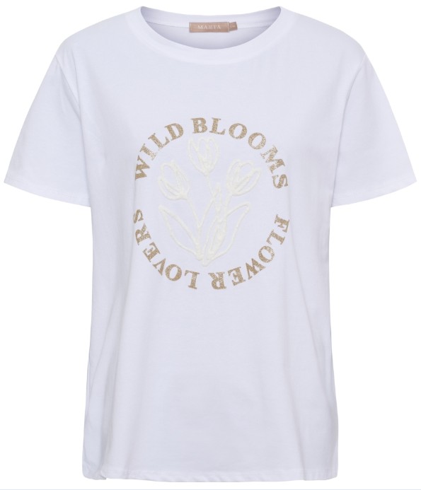 MARTA Wit t-shirt wild blooms
