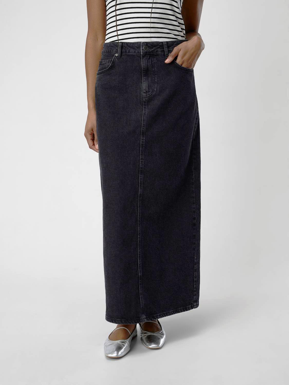 OBJECT Ellen long denim skirt