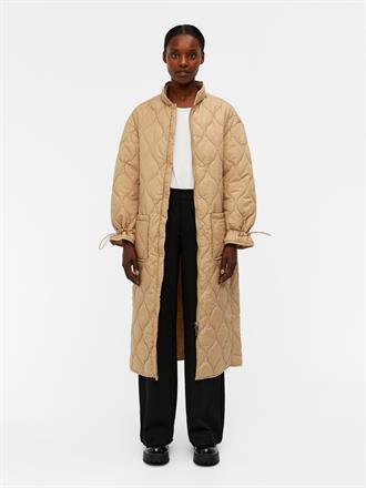 OBJECT Line long quilted jacket