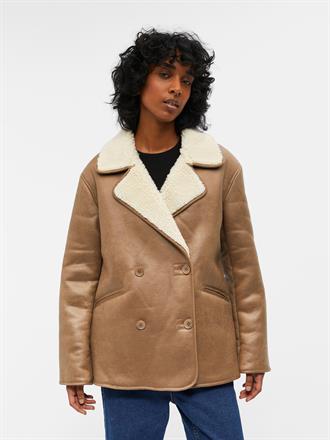 OBJECT Polly shearling long jacket