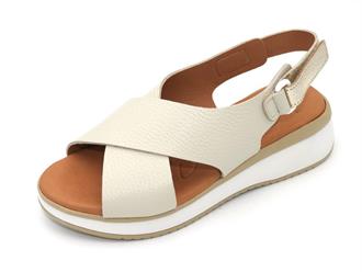 OHMYSANDALS Beige kruisband sandaal