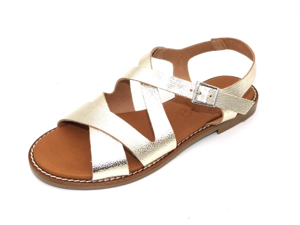 OHMYSANDALS Champagne sandaal plat