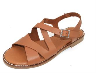 OHMYSANDALS Cognac sandaal plat
