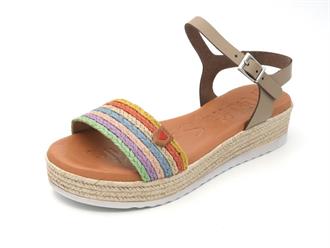OHMYSANDALS Kleurige espadrille sandaal